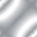 Optical background with monochrome geometric lines. Moire patter