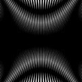 Optical background with monochrome geometric lines. Moire pattern