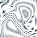 Optical background with monochrome geometric lines. Moire pattern