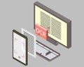 Optical Character Recognition OCR technology by recognize text from photo vector