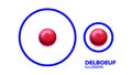 Optical Delboeuf Illusion Balls In Round Vector