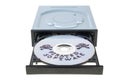 Optical disk drive with disk Royalty Free Stock Photo