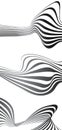 Optical effect mobius wave stripe Royalty Free Stock Photo