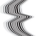 Optical effect mobius wave stripe design movement Royalty Free Stock Photo