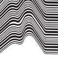 Optical effect mobius wave stripe design movement Royalty Free Stock Photo