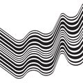 Optical effect mobius wave stripe design movement Royalty Free Stock Photo
