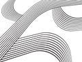 Optical effect mobius wave stripe design movement