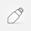 Optical Fiber Breakout Cable vector icon in thin line style Royalty Free Stock Photo