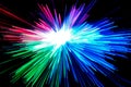 Optical fiber light explosion effect