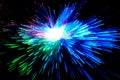 Optical fiber light explosion effect