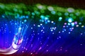 Optical fiber with lights Royalty Free Stock Photo