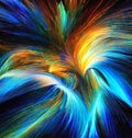 Abstract view of multicolored fiber optics