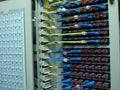 Optical fiber patch panel Royalty Free Stock Photo