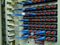 Optical fiber patch panel Royalty Free Stock Photo