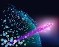 Optical fibers. Vector illustration.