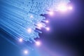 Optical fibre, blue lights abstract background Royalty Free Stock Photo