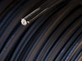 Optical fibre cable cut in half Royalty Free Stock Photo
