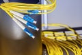 Optical fibre plugs Royalty Free Stock Photo