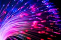 Optical fibres abstract blurred technology background Royalty Free Stock Photo