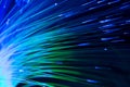 Optical fibres abstract blurred technology background Royalty Free Stock Photo