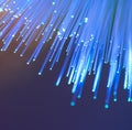 Optical fibres dinamic Royalty Free Stock Photo