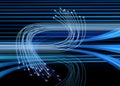 Optical fibres in motion Royalty Free Stock Photo