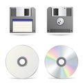 Optical and floppy disc Royalty Free Stock Photo