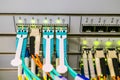 Optical high-speed links of the central router. 10G Internet switch interfacing. The backbone network equipment is located in the
