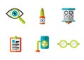 Optical Icons, Ophthalmology set, Vector