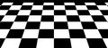 Optical illusion. Abstract 3d black and white background. Chess board