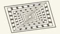 Optical Illusion Abstract Tunnel Corridor Pattern, vector design Generative AI Royalty Free Stock Photo