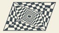 Optical Illusion Checkerboard: Dynamic Abstract Geometric Pattern vector design Generative AI Royalty Free Stock Photo