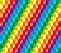 Optical illusion, colorful abstract vector cube an