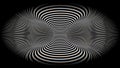 Optical illusion of concentric circles creating a 3d effect Royalty Free Stock Photo