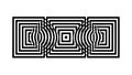 Optical Illusion Concentric Squares Pattern, vector design Generative AI Royalty Free Stock Photo