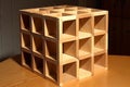optical illusion of a cube within a cube, with each being of different size Royalty Free Stock Photo