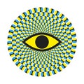 Optical illusion Design with eyes. Royalty Free Stock Photo