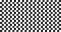 Optical illusion. Distorted chessboard