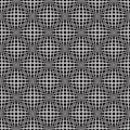 Optical illusion grayscale seamless pattern with lines Royalty Free Stock Photo