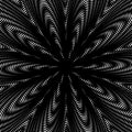 Optical illusion, moire background, abstract lined monochrome vector tiling. Unusual geometric pattern with visual effects.