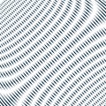 Optical illusion, moire vector background, abstract lined monochrome tiling. Unusual geometric pattern with visual effects. Royalty Free Stock Photo