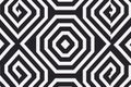 Optical illusion pattern of black and white hexagons with striped lines Royalty Free Stock Photo