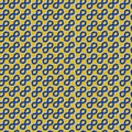 Optical illusion seamless pattern of moving infinity symbols ornament