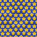 Optical illusion seamless pattern of moving stars Royalty Free Stock Photo