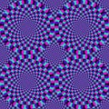 Optical illusion seamless pattern. Rotating Circles background Royalty Free Stock Photo