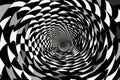 optical illusion of spinning circles in black and white Royalty Free Stock Photo