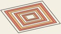 Optical illusion square tile. Geometric abstract vector art, vector design Generative AI Royalty Free Stock Photo