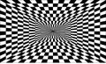 Cool optical illusion. One-point perspective in black