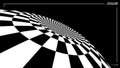 Optical illusion vector. Abstract vector tunnel. Black and White Abstract Hypnotic Wormhole Tunnel. Royalty Free Stock Photo