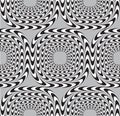 Optical Illusion, Vector Seamless Pattern Background. Royalty Free Stock Photo